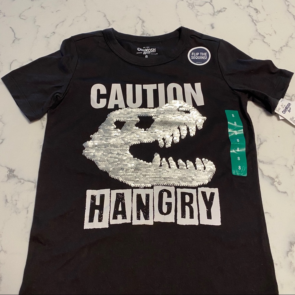 Oshkosh Flip Sequin Dinosaur Tee Short Sleeve - Picture 5 of 11